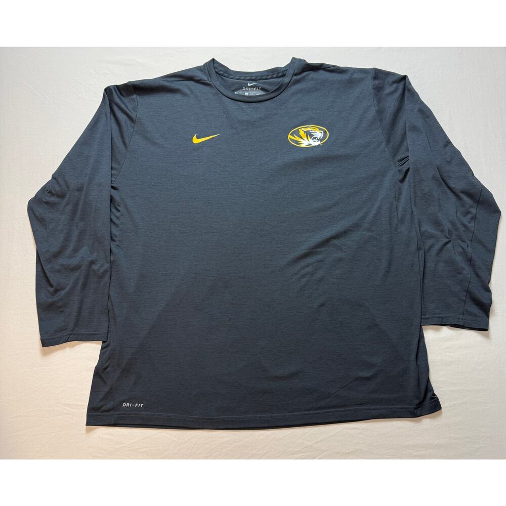 Nike Missouri Tigers Mens 4XL Dri-FIT Long Sleeve‎ Shirt Black